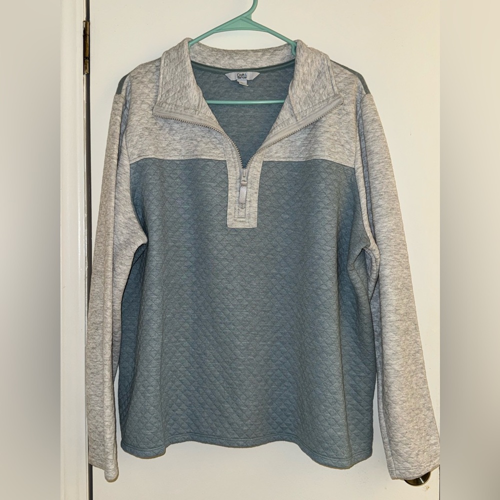 Croft & Barrow Quilted Quarter-Zip Pullover Sweatshirt